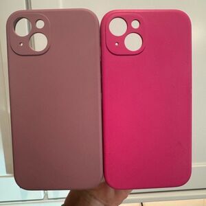 SURPHY Compatible with iPhone 13 Case Set of 2 Purple and Pink
